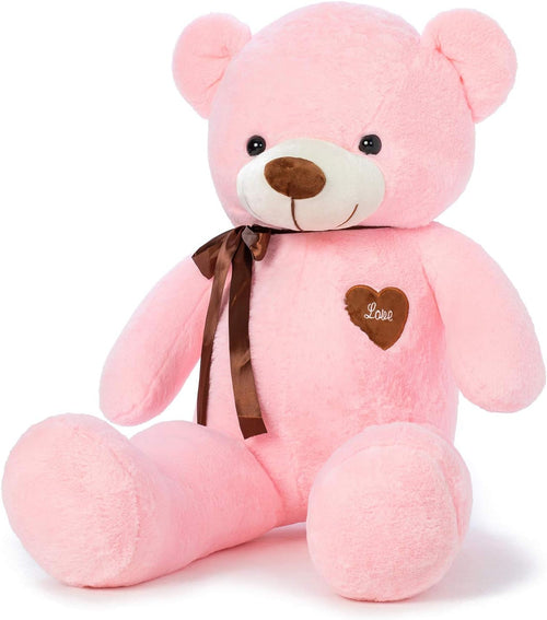 Giant Teddy Bear – 31.5" Large Plush Stuffed Animal with Love Heart & Ribbon
